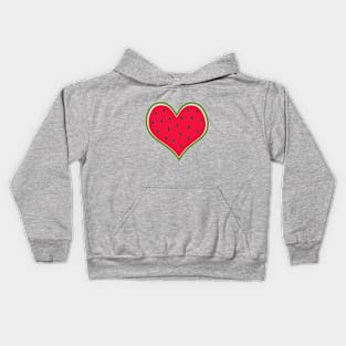 Heart shaped watermelon Kids Hoodie